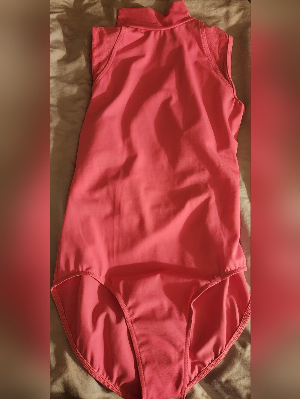 balera Coral Pink Bandeau Leotard